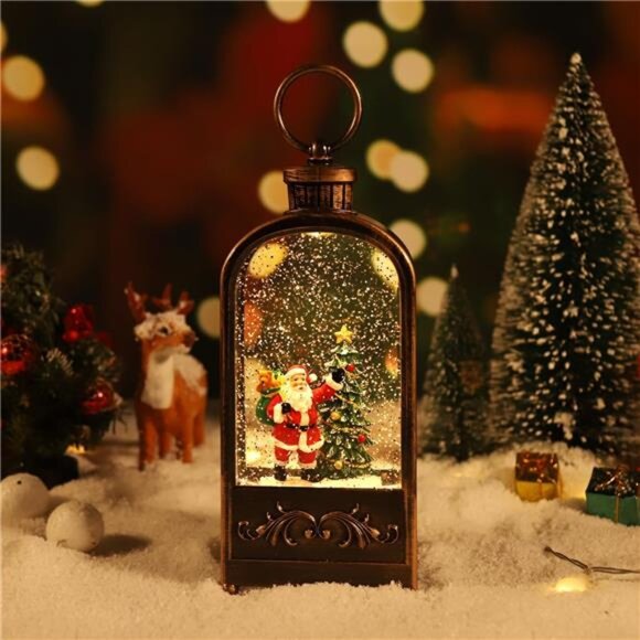 Christmas Musical Snow Globe Lantern - USB & Battery Powered Singing Globe - Picture 2 of 8